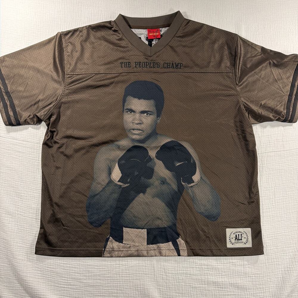 Muhammad Ali X Shoe Palace Brown Jersey #74 Large